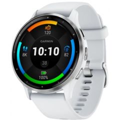 Garmin Venu 3 Smartwatch - Silver Stainless Steel Bezel, Whitestone Case, Silicone Band