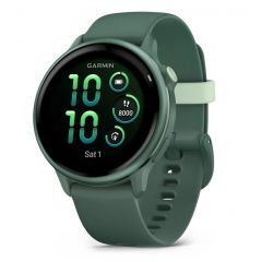 Garmin vivoactive 6 AMOLED Fitness Tracker Metallic Jasper Green With Jasper Green Band