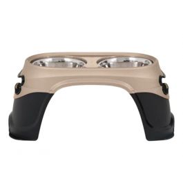 Petmate Easy Reach Diner Dog Bowl Large Black Brown