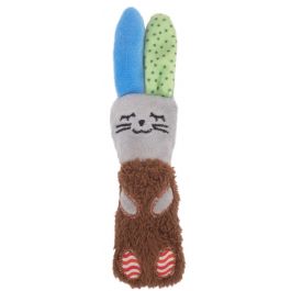 Rosewood Little Nippers Floppy Rabbit Cat Toy - Brown