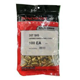 Winchester 357 Sig Unprimed Handgun Shellcases - 100 Pack