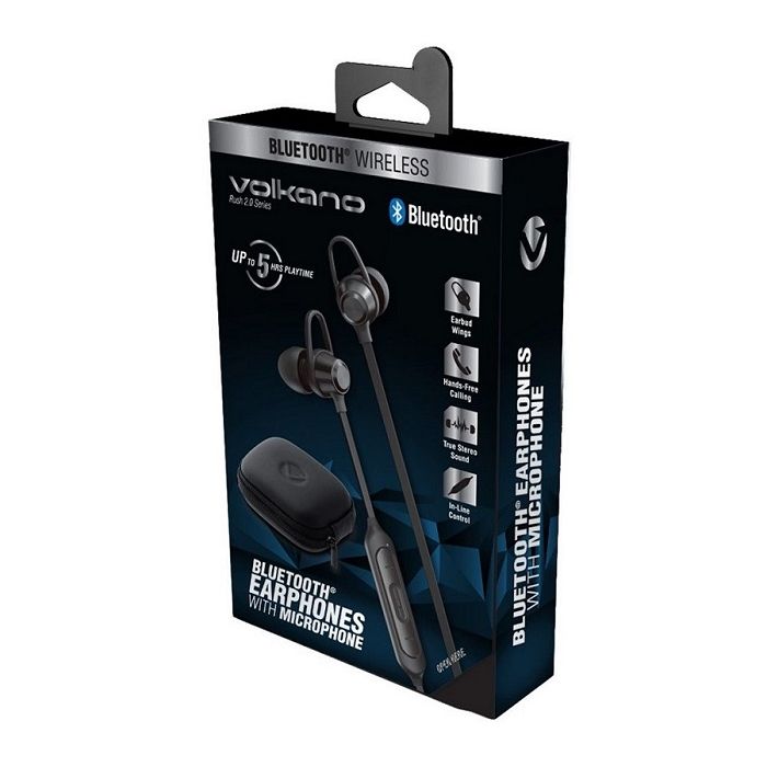 Volkano Rush 2.0 Bluetooth Earphones Black