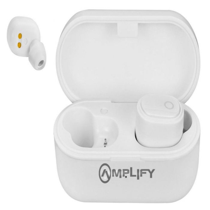 Amplify Mobile Series True Wireless Ear Buds With Charging Case White