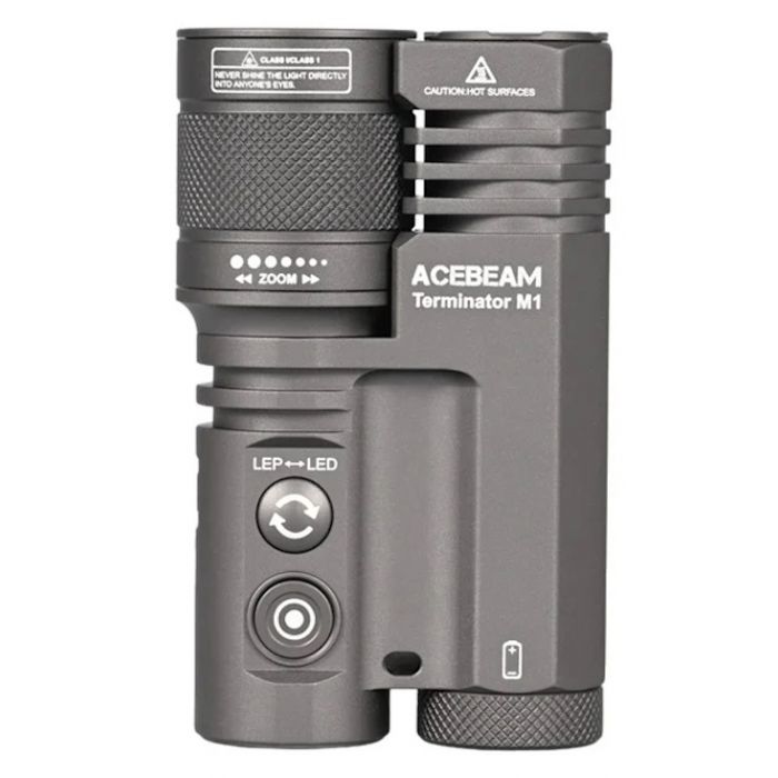 Acebeam Terminator M1 Dual Head LEP/LED Flashlight - Black, 3500