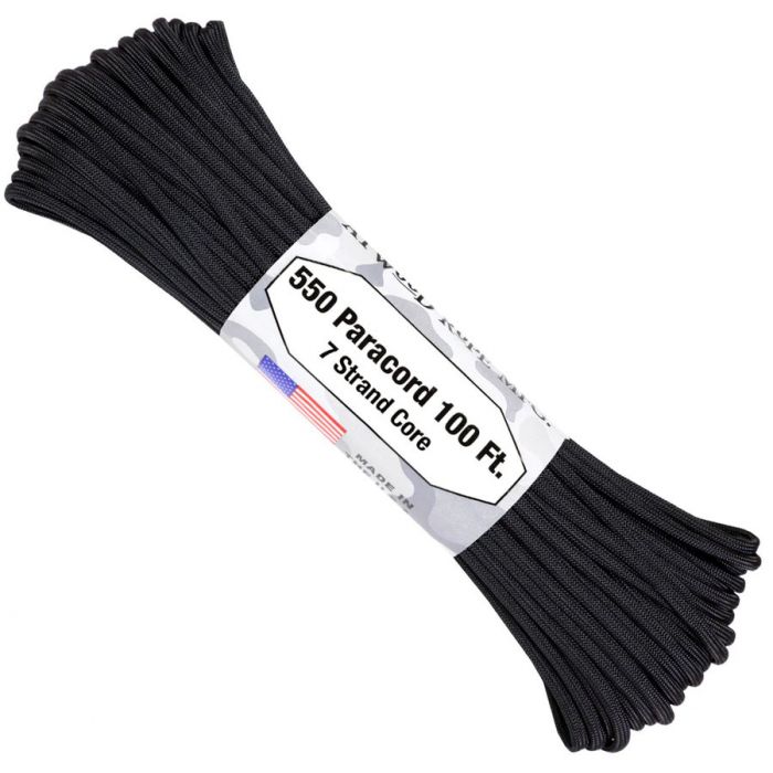 Atwood 550 Paracord Rope - 1000ft, Black