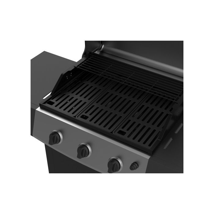 Cadac Commander Gas Braai With Double Side Table 3 Burner Black