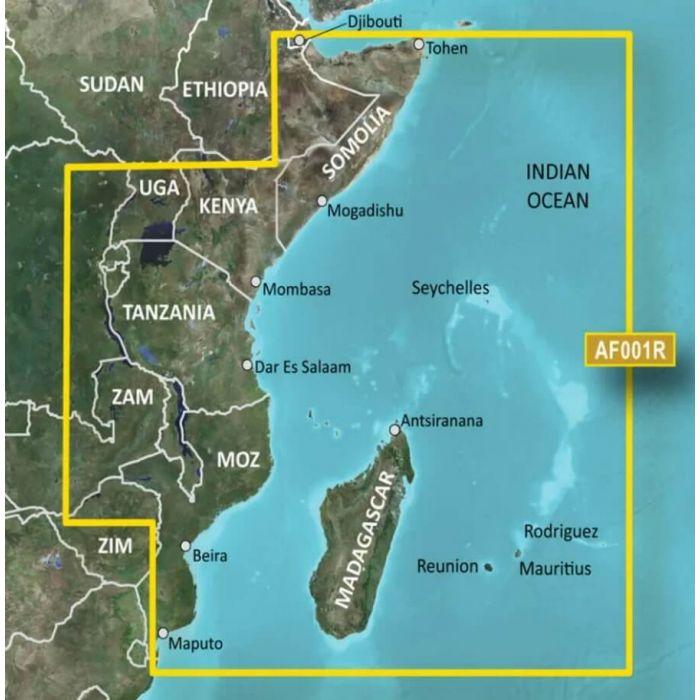 Garmin BlueChart G3 Vision Africa, Eastern Coastal and Inland