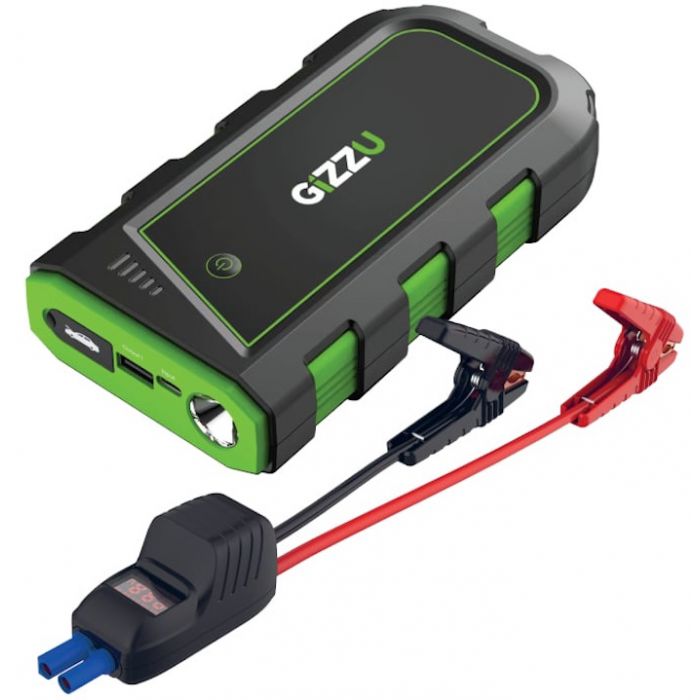 Gizzu Jump Starter - Black, 16400mAh, 2000A