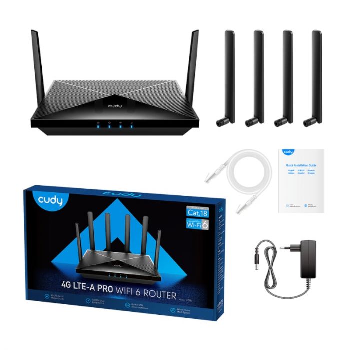 Cudy AX1800 WiFi Mesh Cat18 Router - 4G, LTE