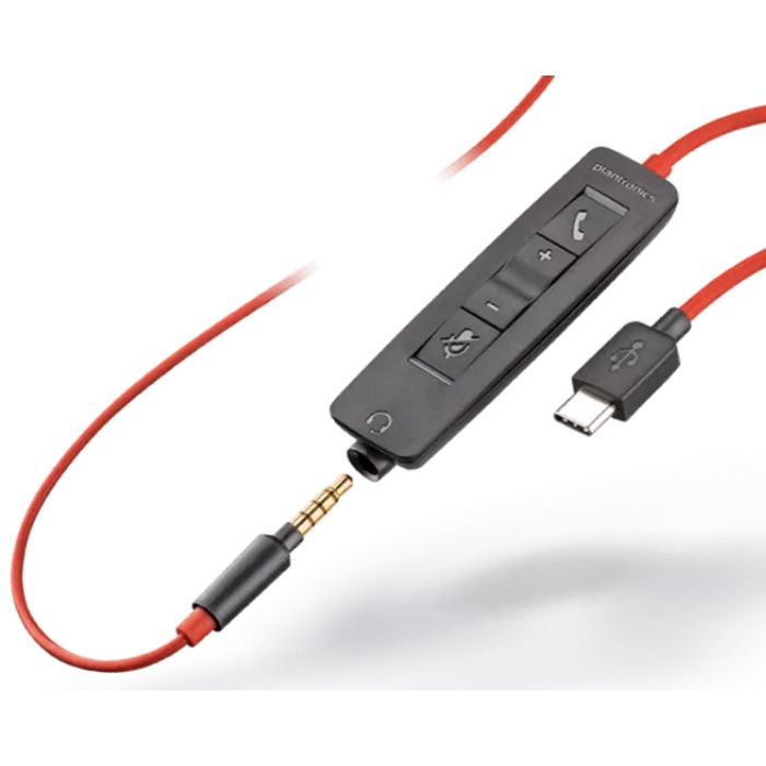 ￼Plantronics￼ ブラックワイアー C3220 ヘッドセットUSB-C Poly Blackwire C3220 Binaural Corded Headset - USB-C, Black