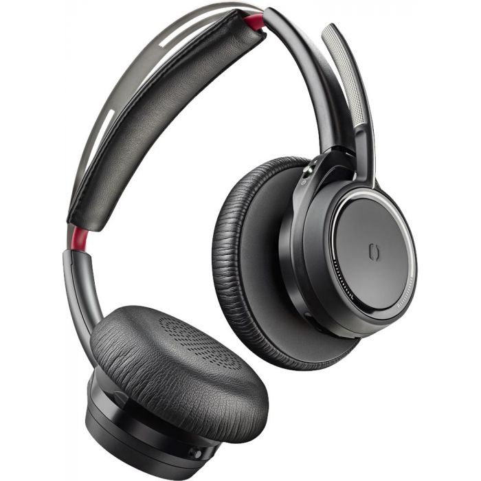 Poly Voyager Focus UC Stereo Active Noise Cancelling Bluetooth Headset Black