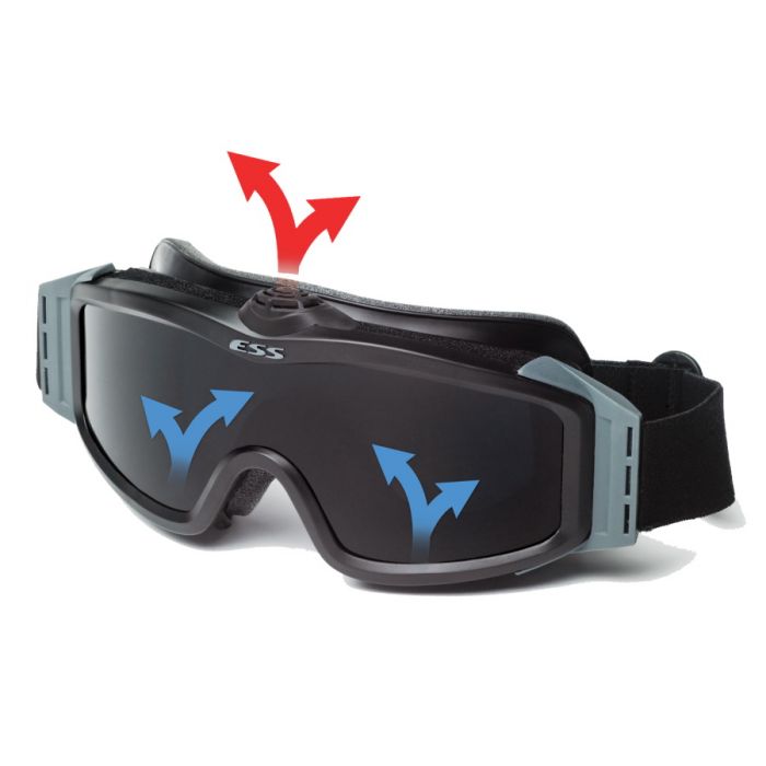 ESS Profile Asian Fit Turbo Fan Ballistic Goggles - Black Frame