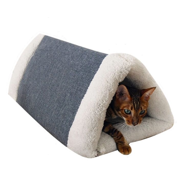 Rosewood Pet Bedding Snuggle Plush 2 in 1 Comfort Den Cat Bed