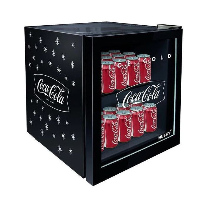 Husky Coca Cola Counter Top Beverage Cooler With Glass Door - 46L