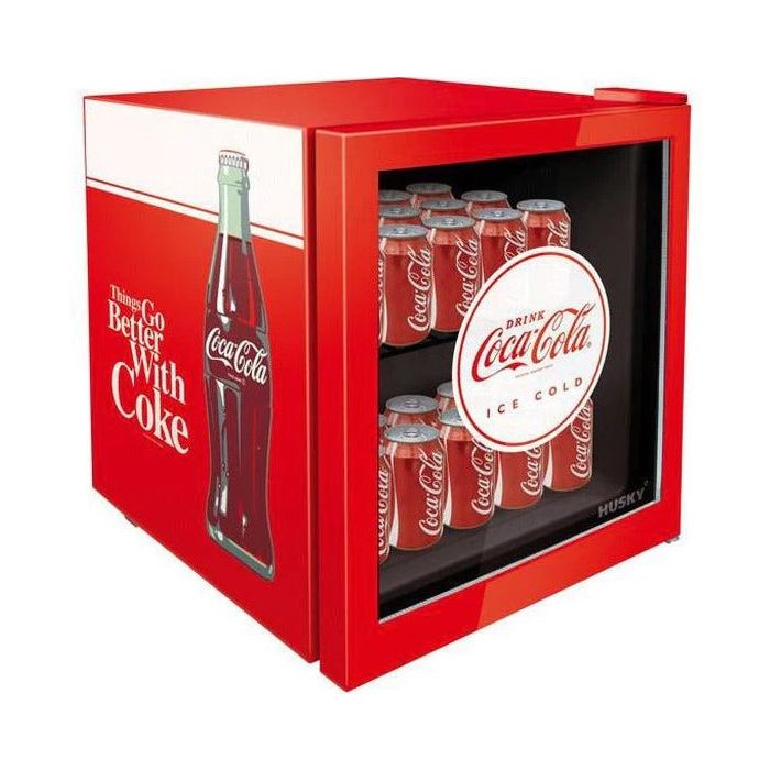 その他 MY KUMA DESK KIT Coca-Cola Husky Coca Cola Counter Top Beverage Cooler With Glass Door - 46L, Red