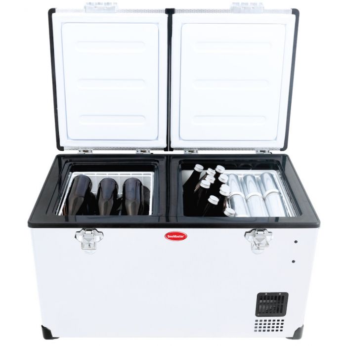 SnoMaster SMDZ-LP66D Low Profile Stainless Steel Dual Compartment