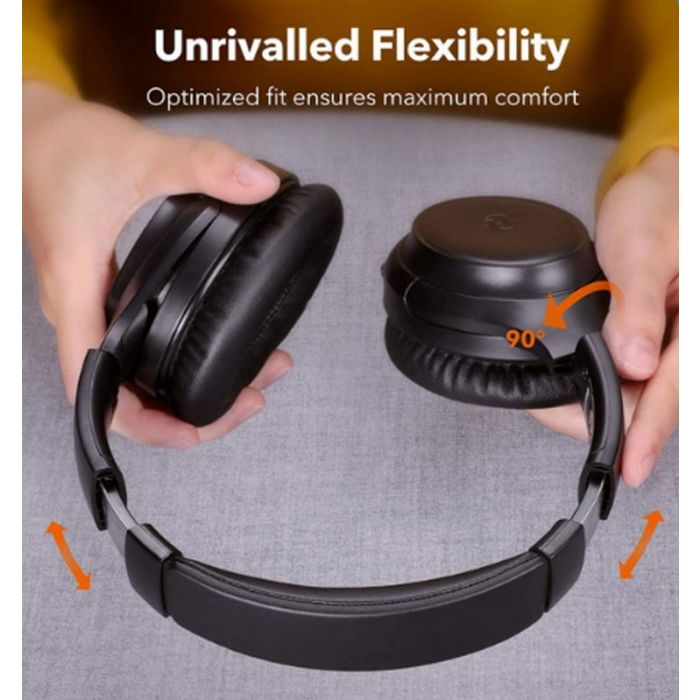 Taotronics SoundSurge Active Noise Cancelling Wireless Bluetooth Headphones Black