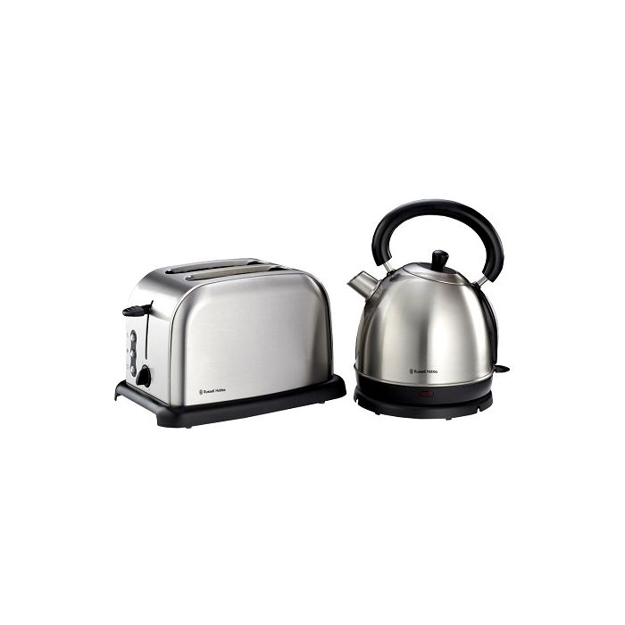 Russell Hobbs Kettle Toaster Set Brushed Stainless Steel