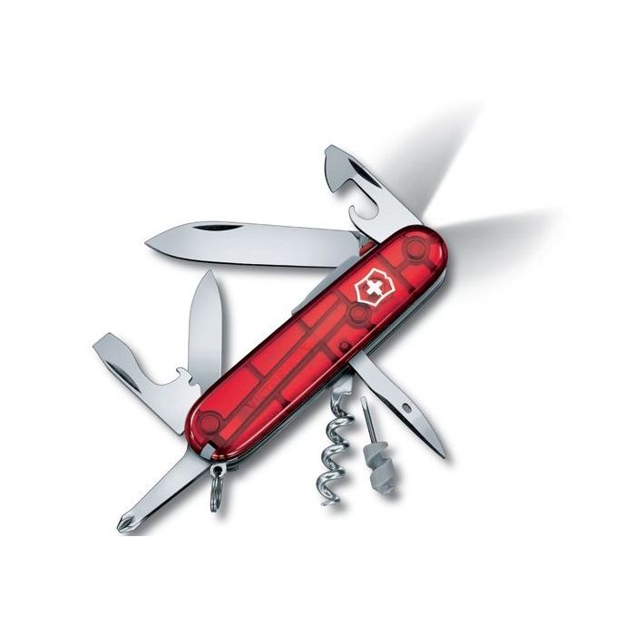 Victorinox Spartan Lite With Led Light Transparent Red 91mm