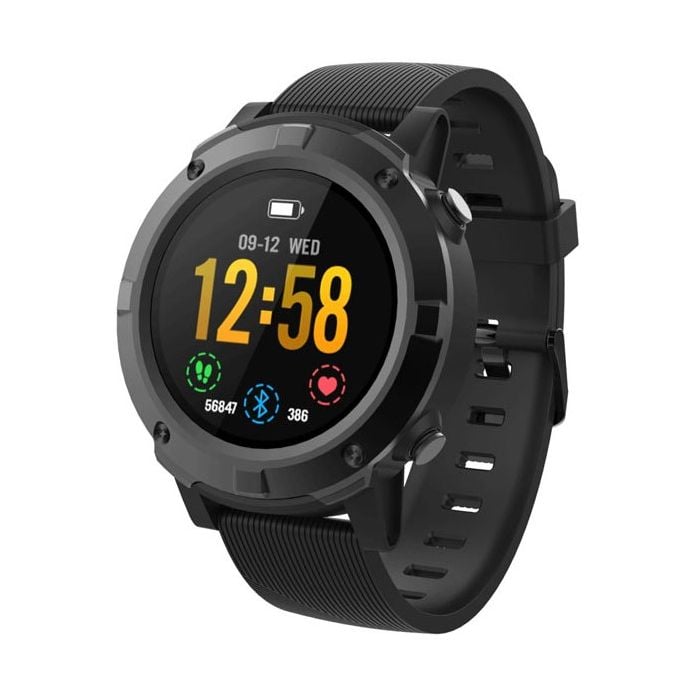 Volkano Alpha Plus Series Smartwatch With GPS Heart Rate Monitor Black