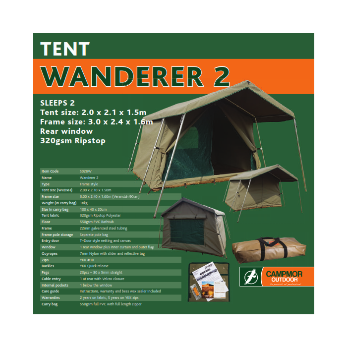 Campmor Wanderer 2 Tent - 2 Person