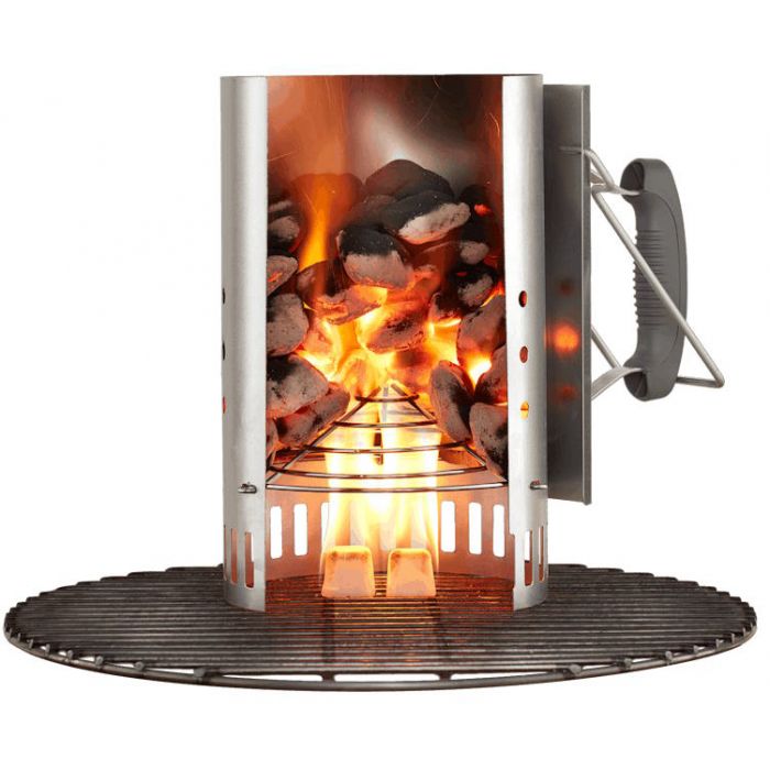 Weber Rapidfire Chimney Starter Set - 2Kg Briquettes, 3 Lighter Cubes