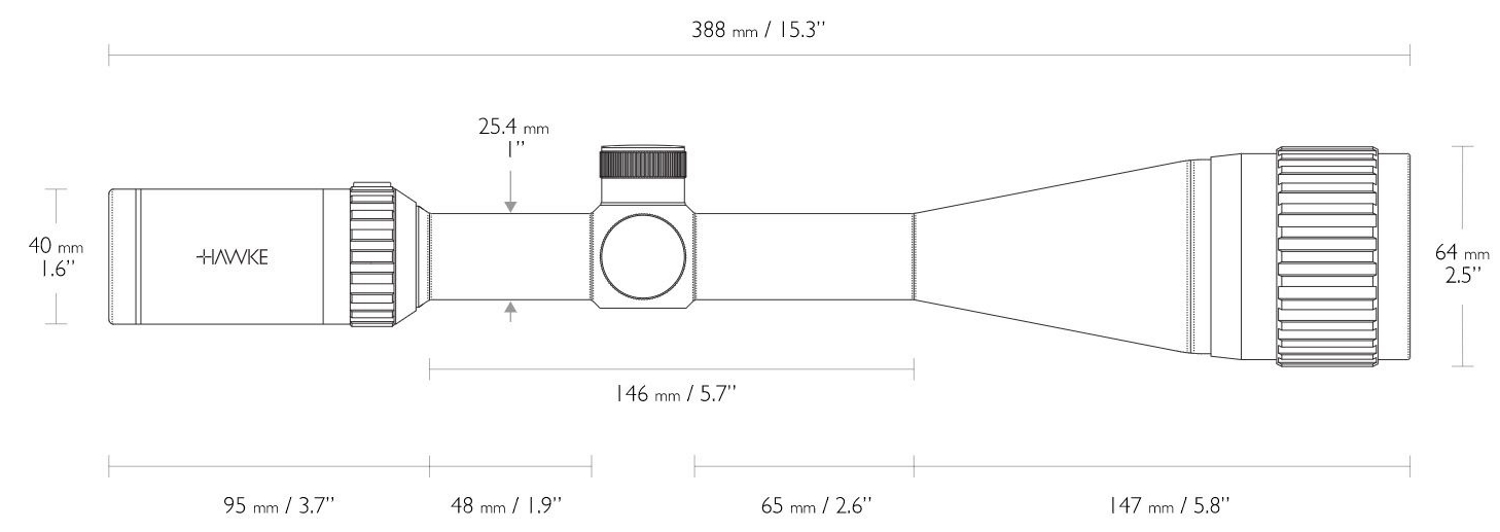 Hawke Vantage 4-16x50mm IR Riflescope - AO Rimfire .17 HMR